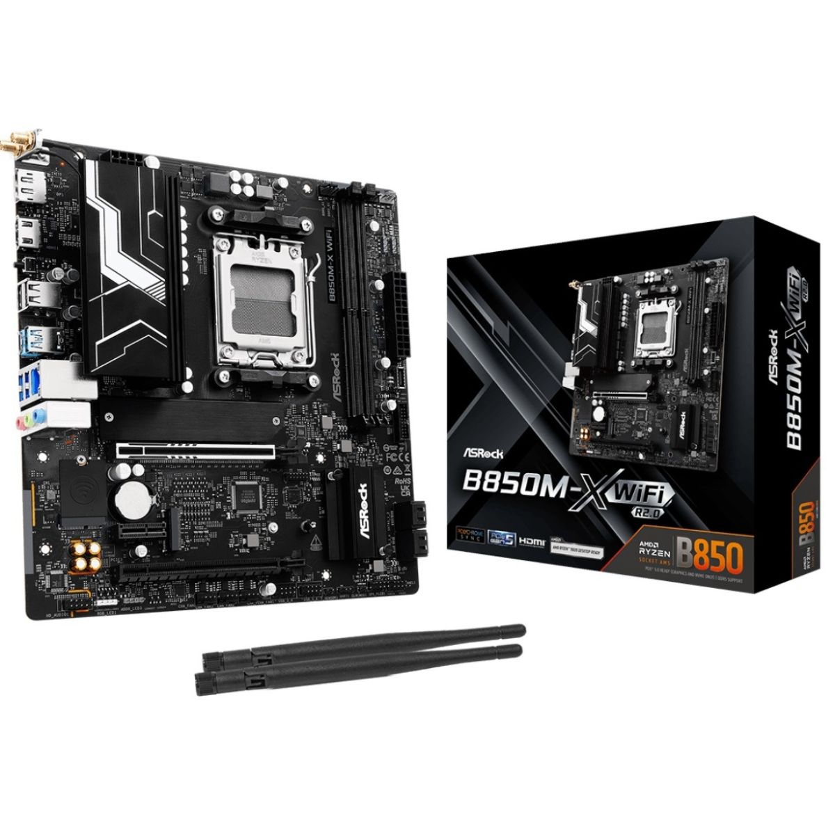 Motherboard Asrock B850M-X R2.0 AM5 Wi-Fi Micro ATX Motherboard Asrock B850M-X R2.0 AM5 Wi-Fi Micro ATX