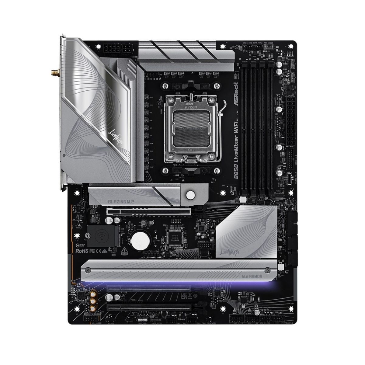 Motherboard Asrock B850 Livemixer AM5 Wi-Fi 7 ATX Motherboard Asrock B850 Livemixer AM5 Wi-Fi 7 ATX