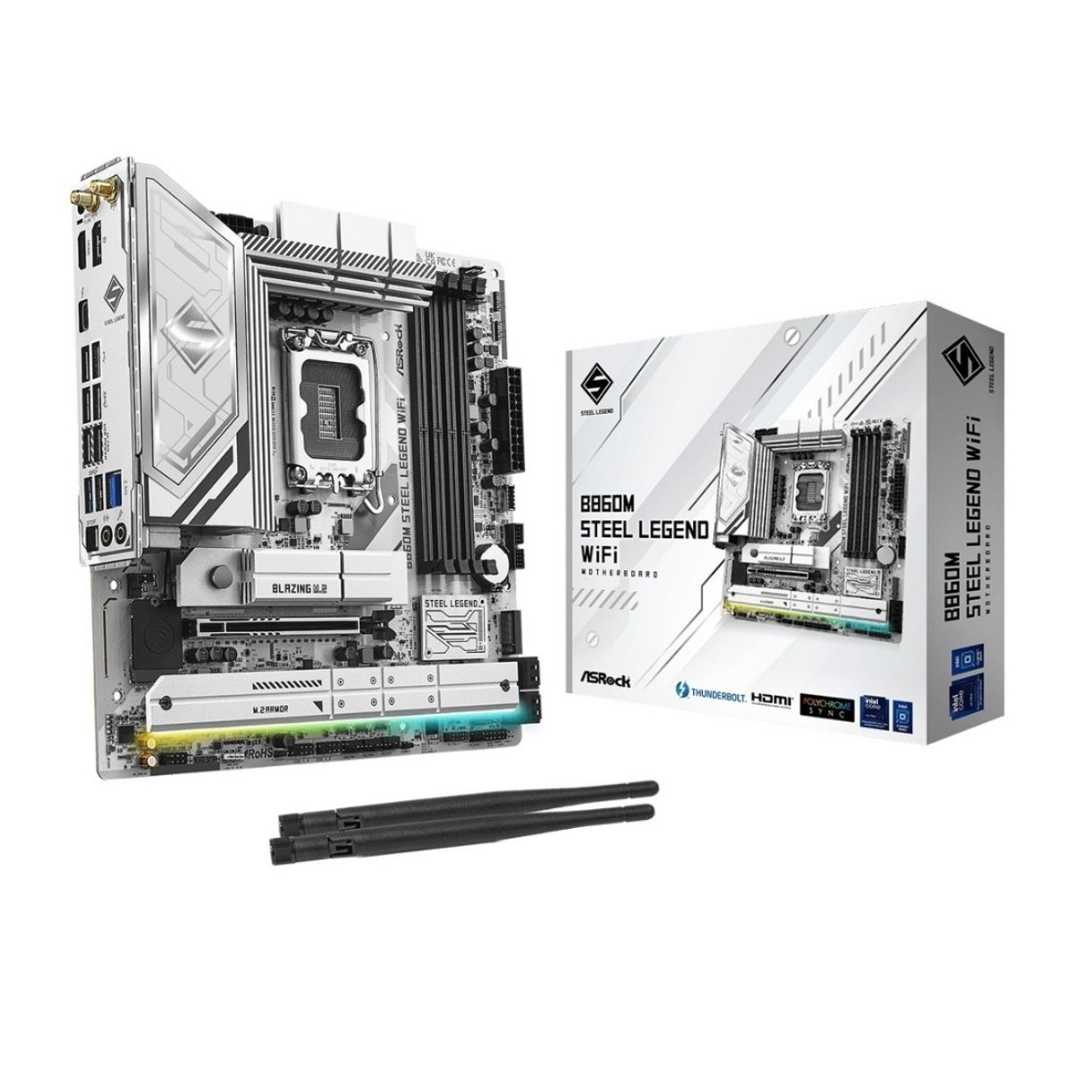 Motherboard Asrock B860M Steel Legend LGA 1851 WiFi Micro ATX Motherboard Asrock B860M Steel Legend LGA 1851 WiFi Micro ATX