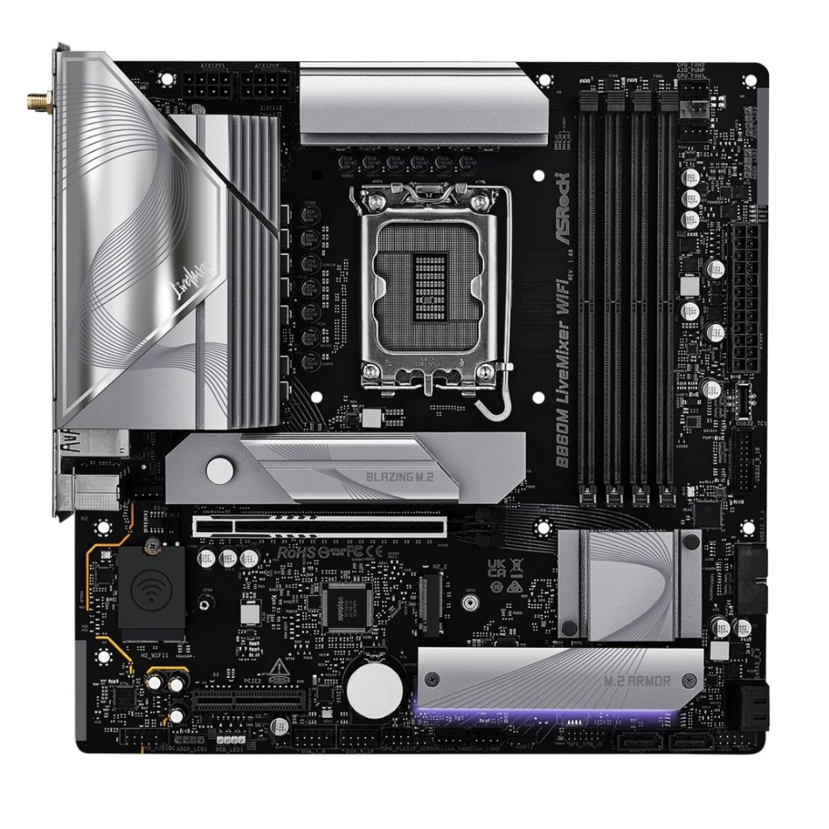 Motherboard Asrock B860 LiveMixer LGA 1851 WiFi 6 Micro ATX Motherboard Asrock B860 LiveMixer LGA 1851 WiFi 6 Micro ATX
