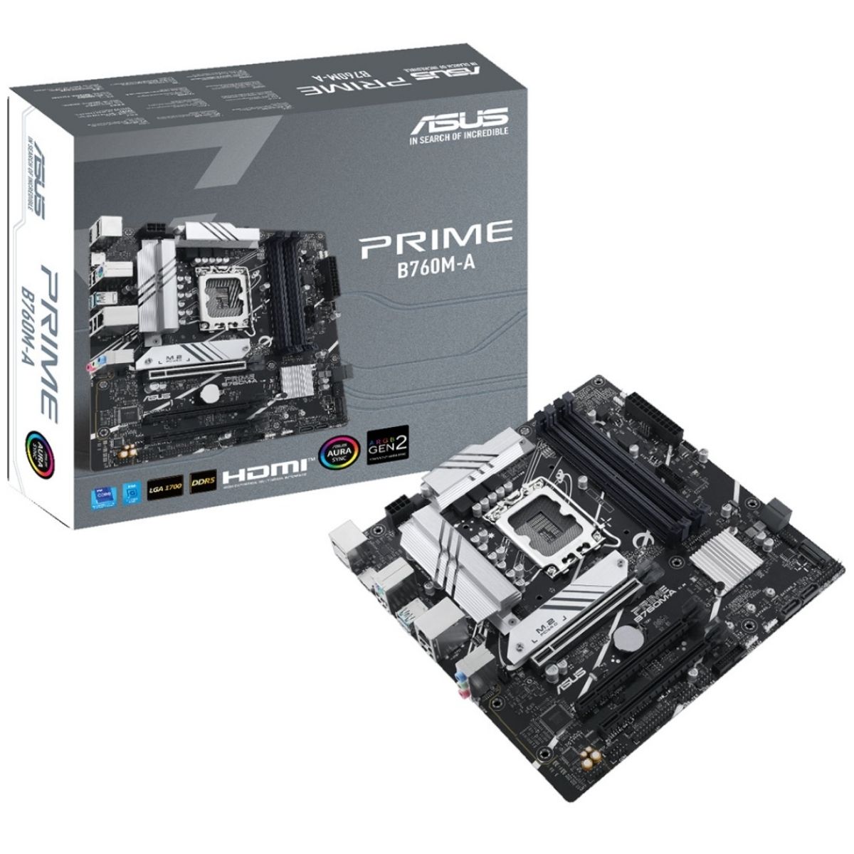Motherboard Asus Prime B760M LGA 1700 DDR5 Micro-ATX Motherboard Asus Prime B760M LGA 1700 DDR5 Micro-ATX