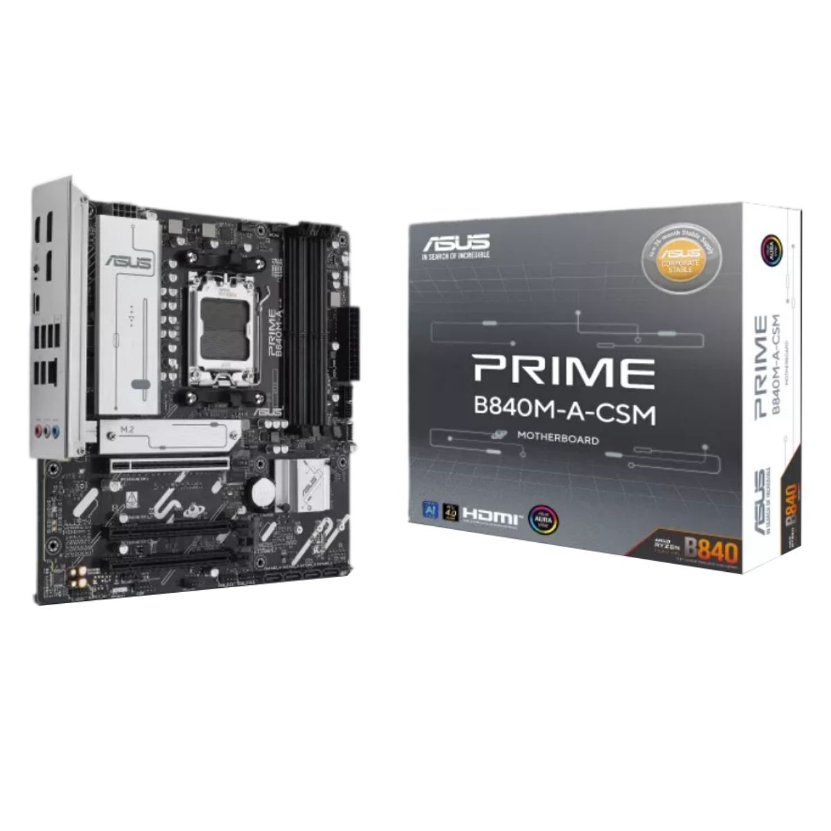 Motherboard Asus Prime B840M-A-CSM AM5 DDR5 Micro-ATX Motherboard Asus Prime B840M-A-CSM AM5 DDR5 Micro-ATX