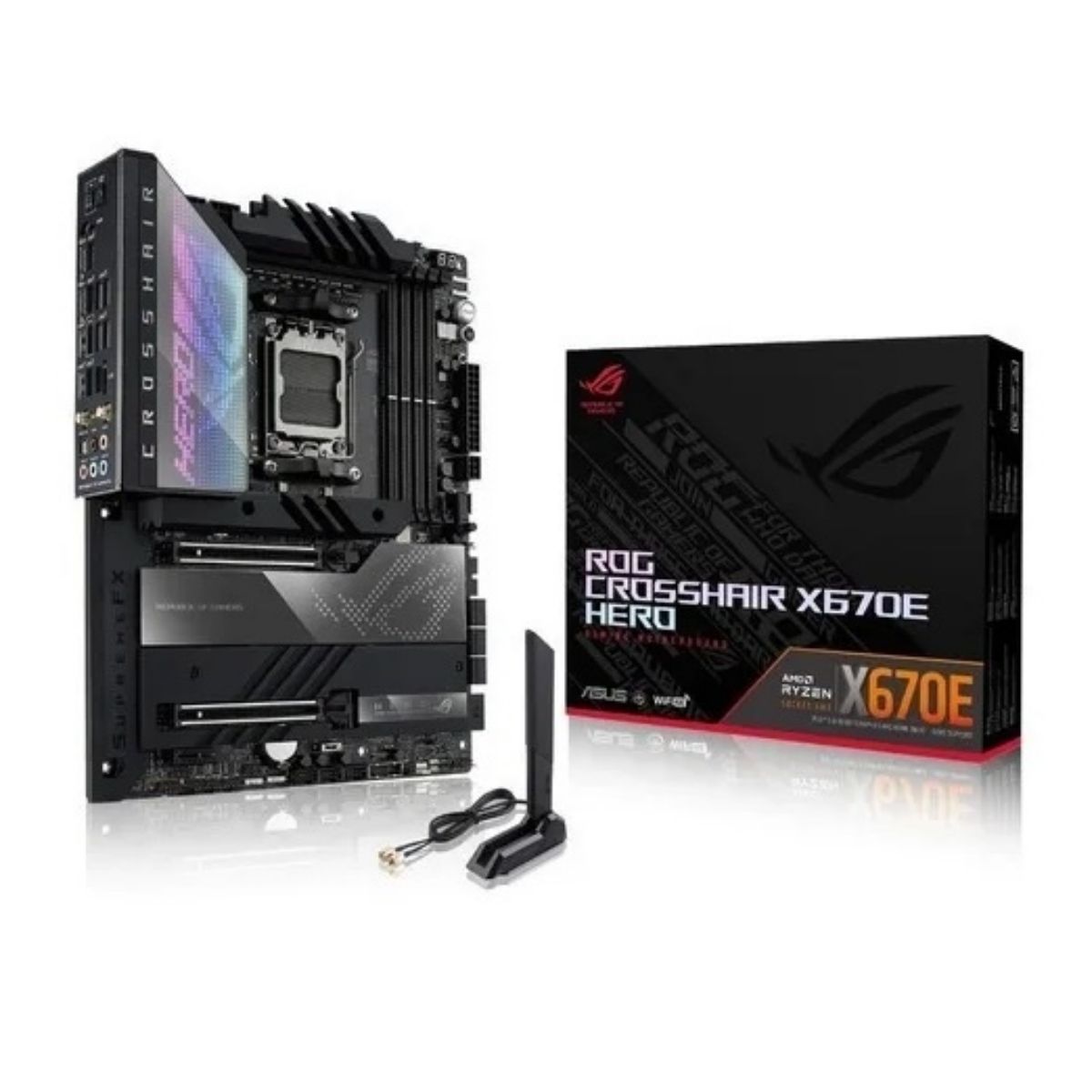 Motherboard Asus ROG Crosshair X670E Hero WiFi 6E AM5 ATX Motherboard Asus ROG Crosshair X670E Hero WiFi 6E AM5 ATX