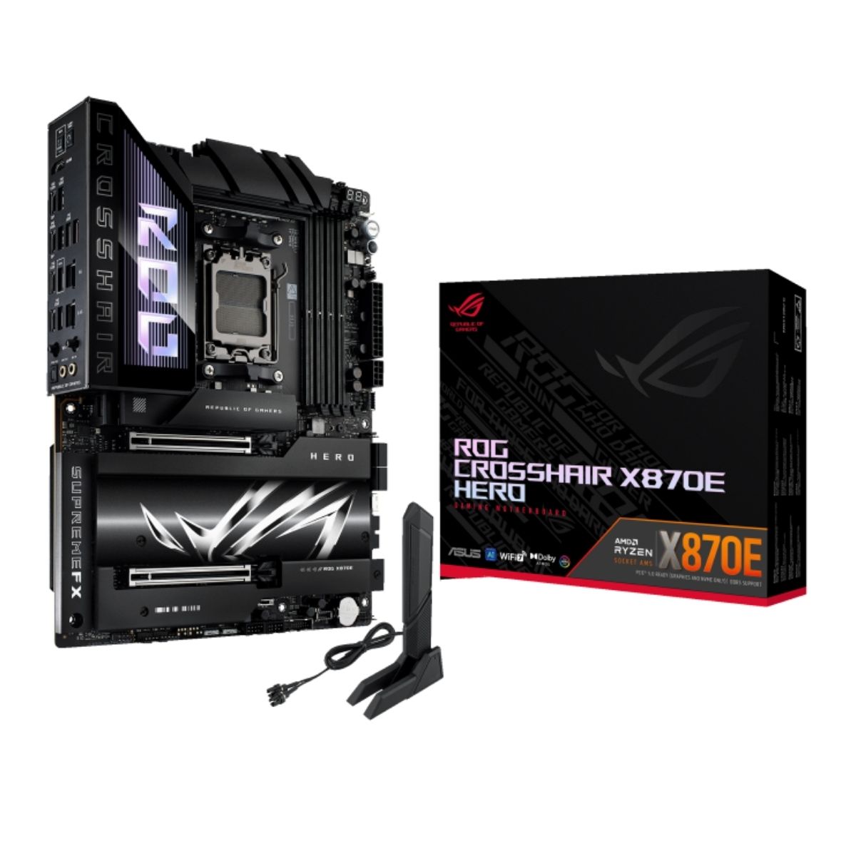 Motherboard Asus ROG Crosshair X870E Hero AM5 WiFi 7 ATX Motherboard Asus ROG Crosshair X870E Hero AM5 WiFi 7 ATX