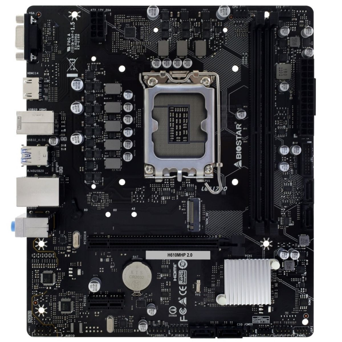 Motherboard BioStar H610MHP 2.0 LGA 1700 DDR4 Micro-ATX