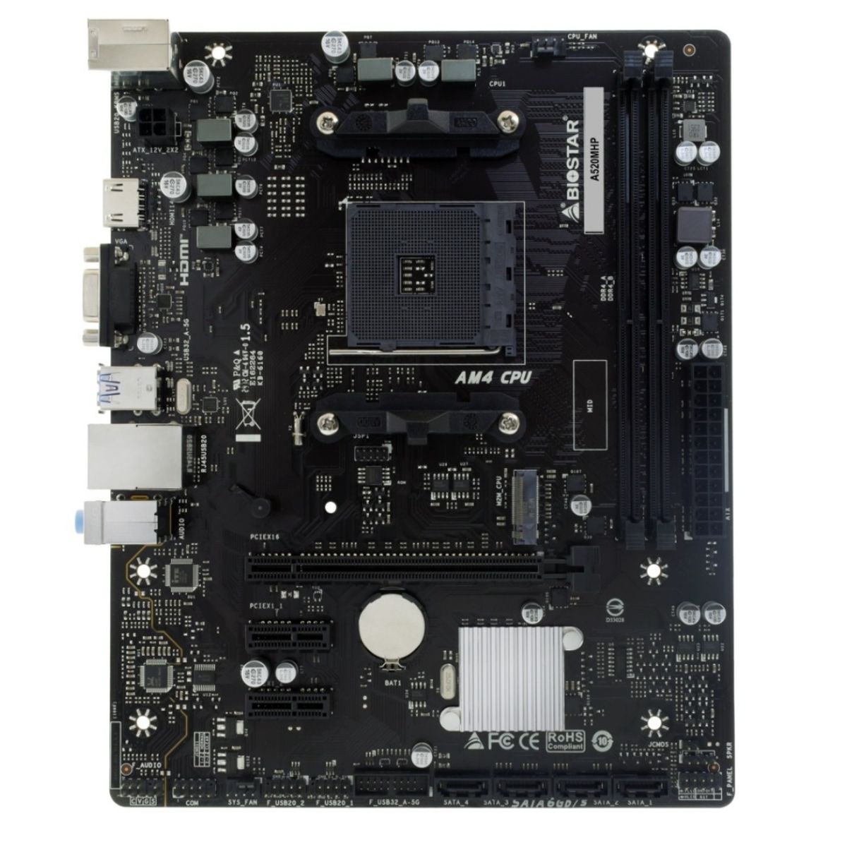 Motherboard Biostar A520MHP AM4 DDR4 Micro-ATX Motherboard Biostar A520MHP AM4 DDR4 Micro-ATX
