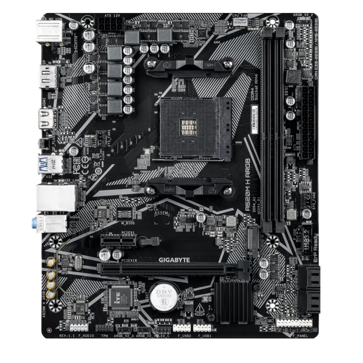 Motherboard Gigabyte A520M H ARGB AM4 Micro-ATX Motherboard Gigabyte A520M H ARGB AM4 Micro-ATX
