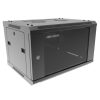 Rack Hikvision 6U de pared con puerta de vidrio templado