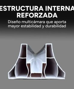 Riel para Panel Divisor Separador Ambientes 3m GRIS