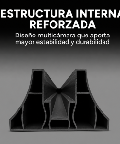 Riel para Panel Divisor Separador Ambientes 3m NEGRO