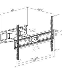 Soporte TV LCD Móvil hasta 80'' 40kg