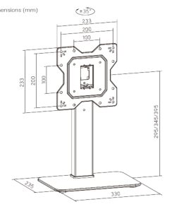 Soporte de escritorio Brateck giratorio hasta 65''
