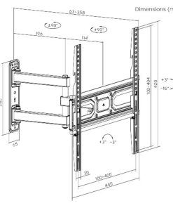 Soporte para TV móvil hasta 65'' 35kg