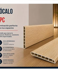 Zócalo SPC 05002 Símil Madera Natural 2,40 m Resistente