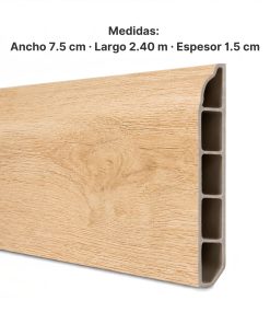 Zócalo SPC 05002 Símil Madera Natural 2,40 m Resistente