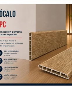 Zócalo SPC 05003 Símil Roble 2,40 m Resistente al Agua