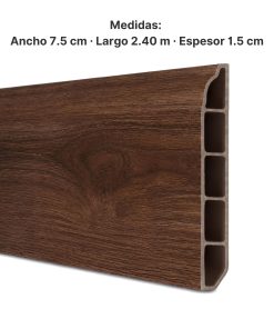 Zócalo SPC 05004 Símil Madera Nogal 2,40m Resistente al Agua
