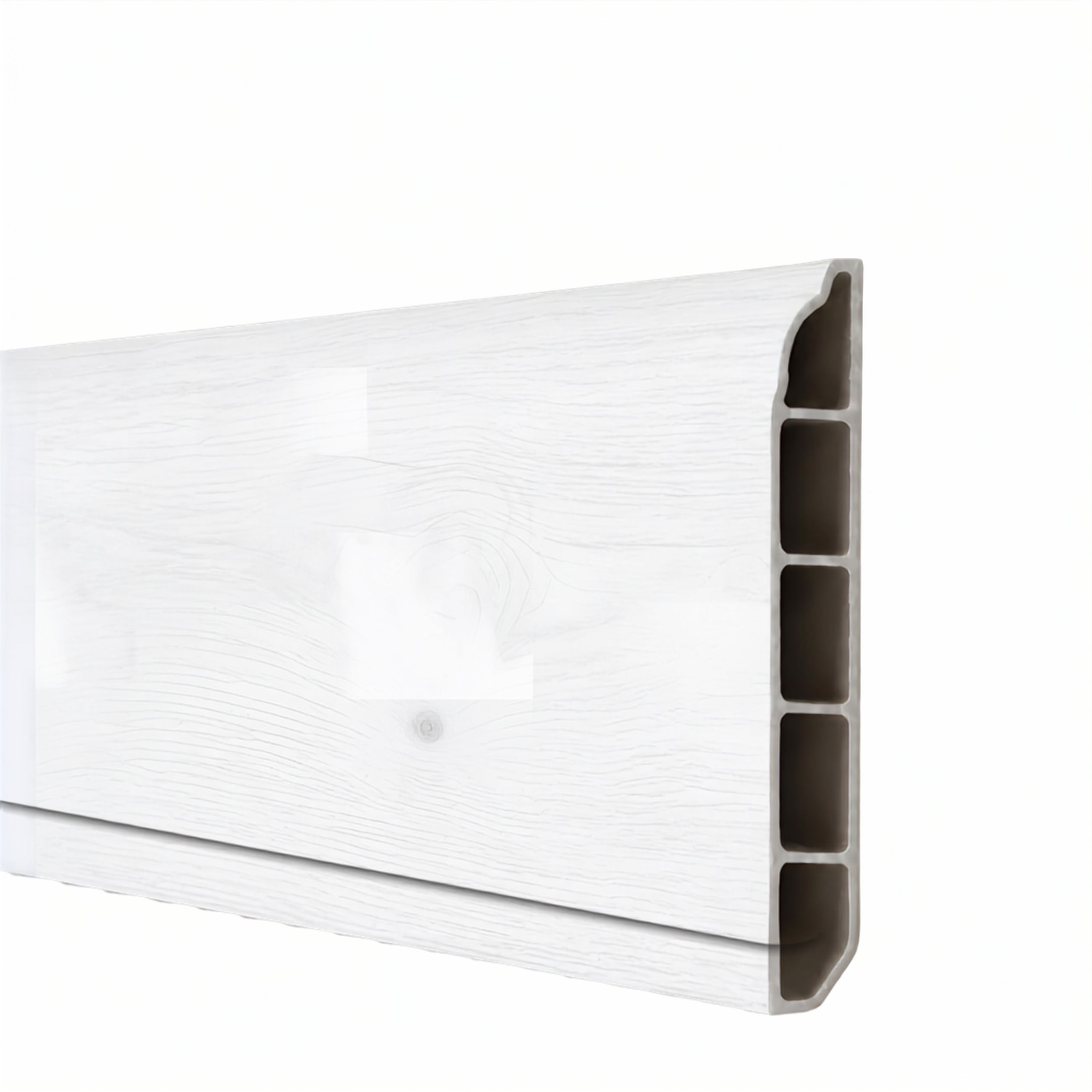 Zócalo SPC 05005 Símil Madera Blanco 2,40m Resistente al Agu