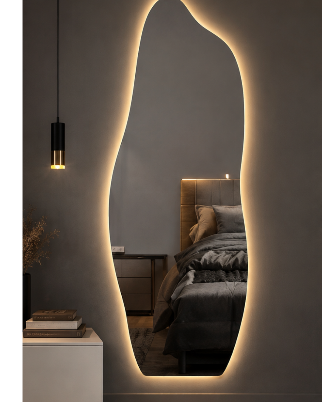 Espejo Irregular Sin Marco Cuerpo Entero Led HT03 150x50cm Espejo Irregular Sin Marco Cuerpo Entero Led HT03 150x50cm