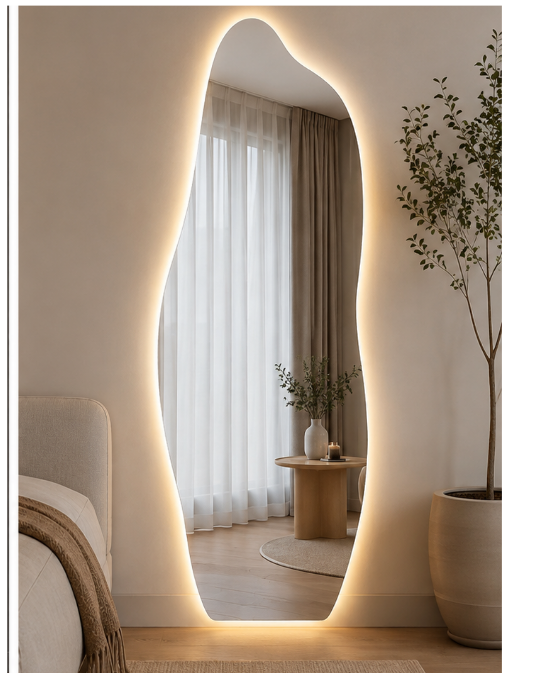 Espejo Irregular Sin Marco Cuerpo Entero Led HT03 150x50cm Espejo Irregular Sin Marco Cuerpo Entero Led HT03 150x50cm