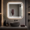 Espejo Led Cuadrado Para Baño Función Desempañado Z02 60cm