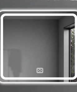 Espejo Led Cuadrado Para Baño Función Desempañado Z02 60cm
