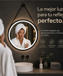 Espejo Led Redondo JY01 Para Baño Función Desempañado 60cm