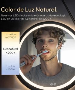 Espejo Led Redondo JY01 Para Baño Función Desempañado 60cm