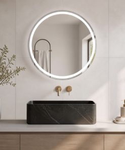 Espejo Led Redondo Y02 Para Baño Función Desempañado 60cm