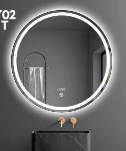 Espejo Led Redondo Y02 Para Baño Función Desempañado 60cm