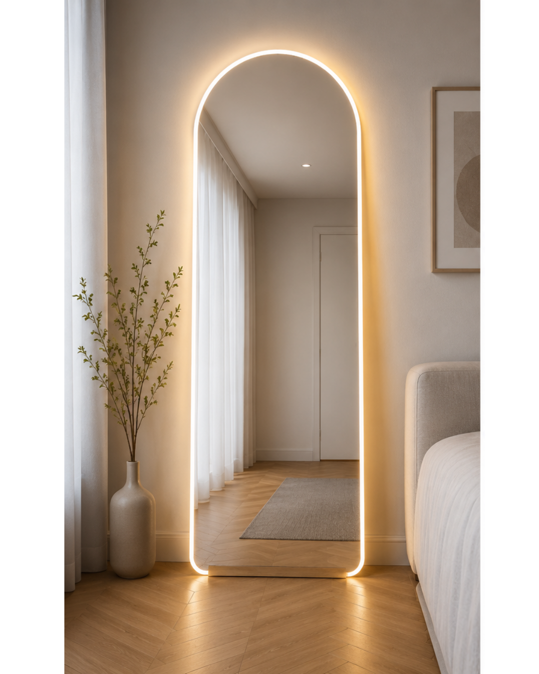 Espejo Oval Cuerpo Entero Led WK01 160x50cm Espejo Oval Cuerpo Entero Led WK01 160x50cm