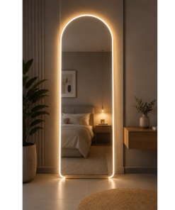 Espejo Oval Cuerpo Entero Led WK01 160x50cm