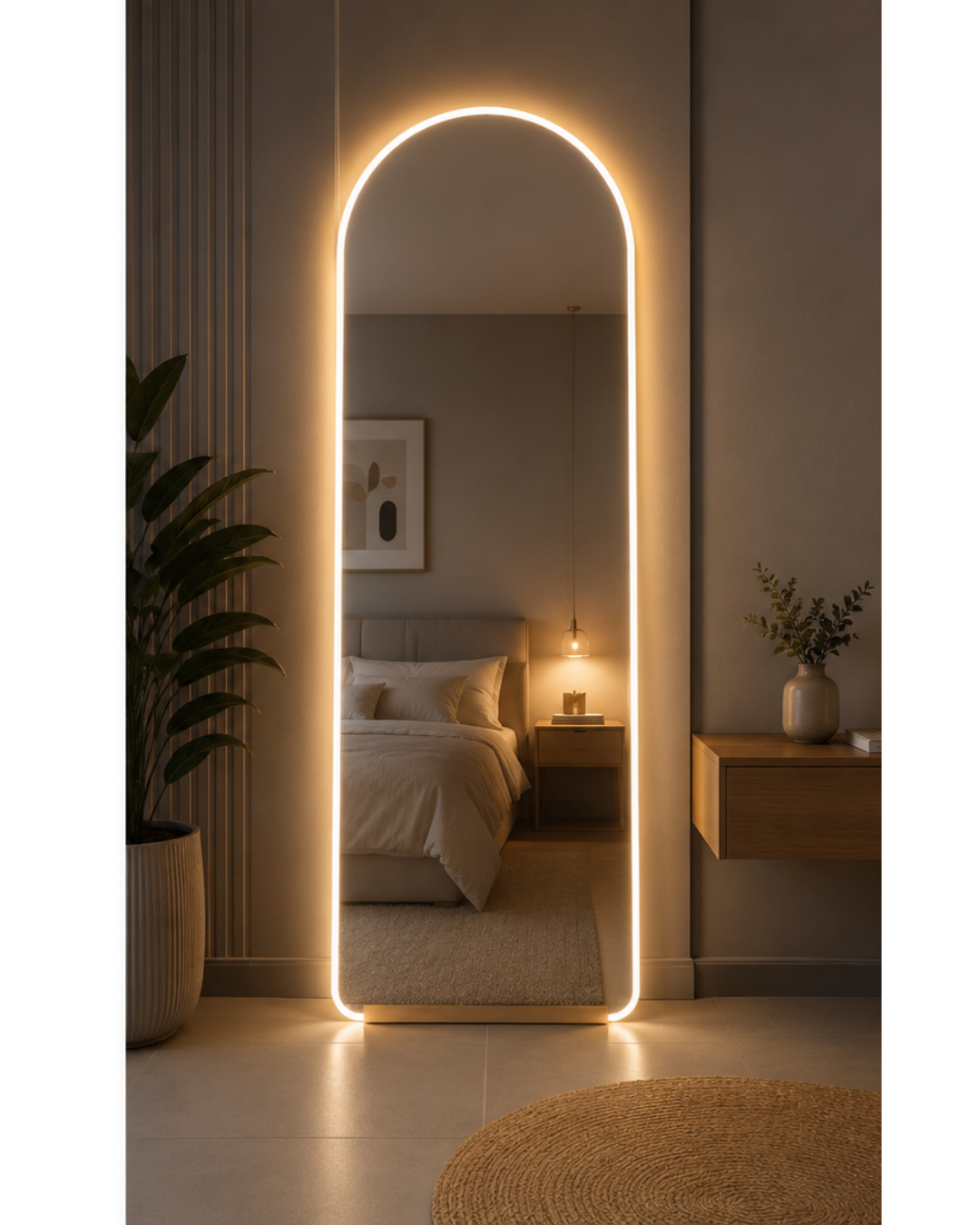 Espejo Oval Cuerpo Entero Led WK01 160x50cm Espejo Oval Cuerpo Entero Led WK01 160x50cm