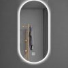 Espejo Oval Led De Pared P01 50 X 80 Cm Desempañado