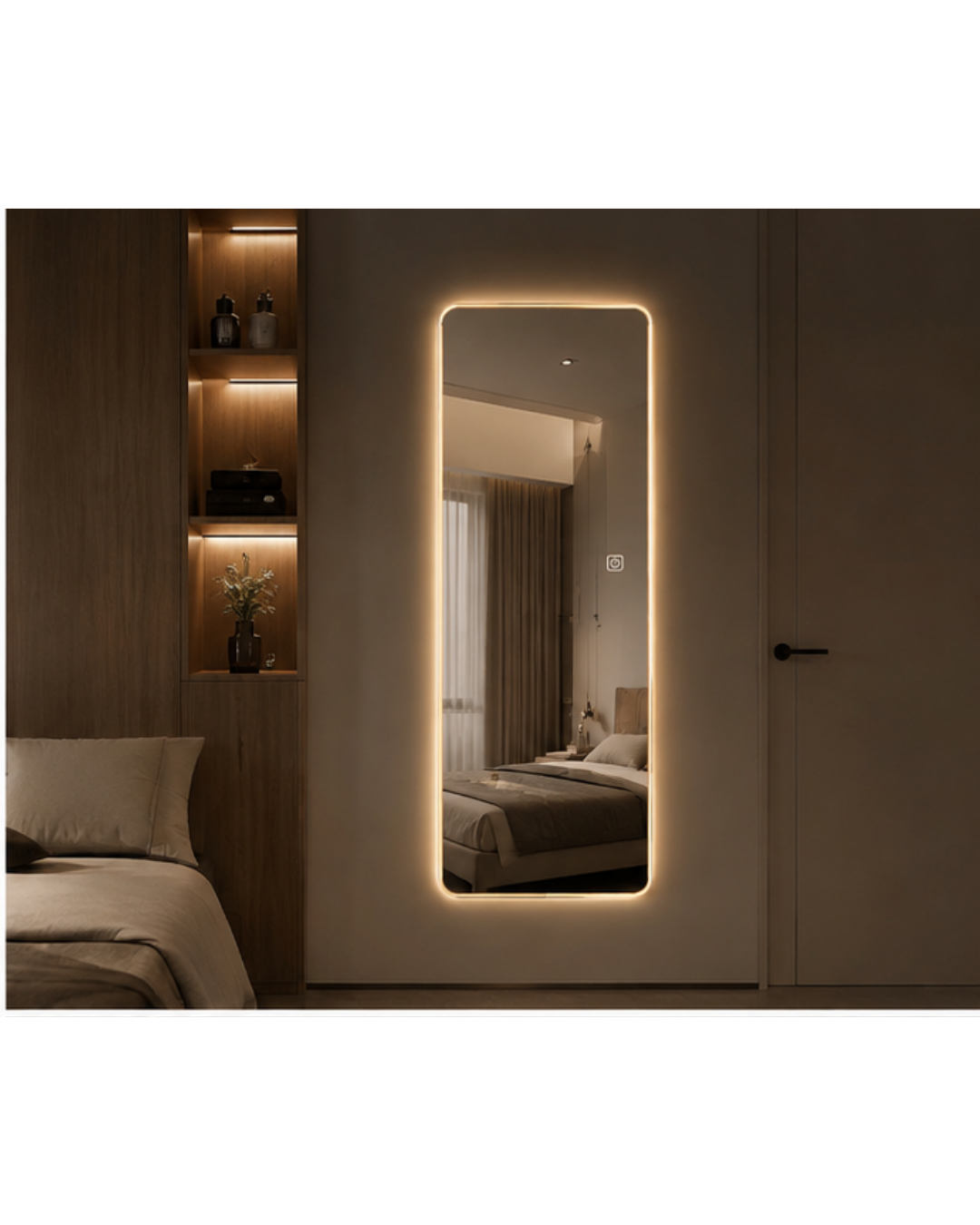 Espejo Rectangular Con Led Baño CY01 40 X 140Cm Desempañador Espejo Rectangular Con Led Baño CY01 40 X 140Cm Desempañador