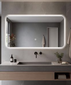 Espejo Rectangular Con Led Baño F01 60 X 80 Cm Desempañador
