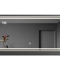 Espejo Rectangular Con Led Baño F02 60 X 80 Cm Desempañador