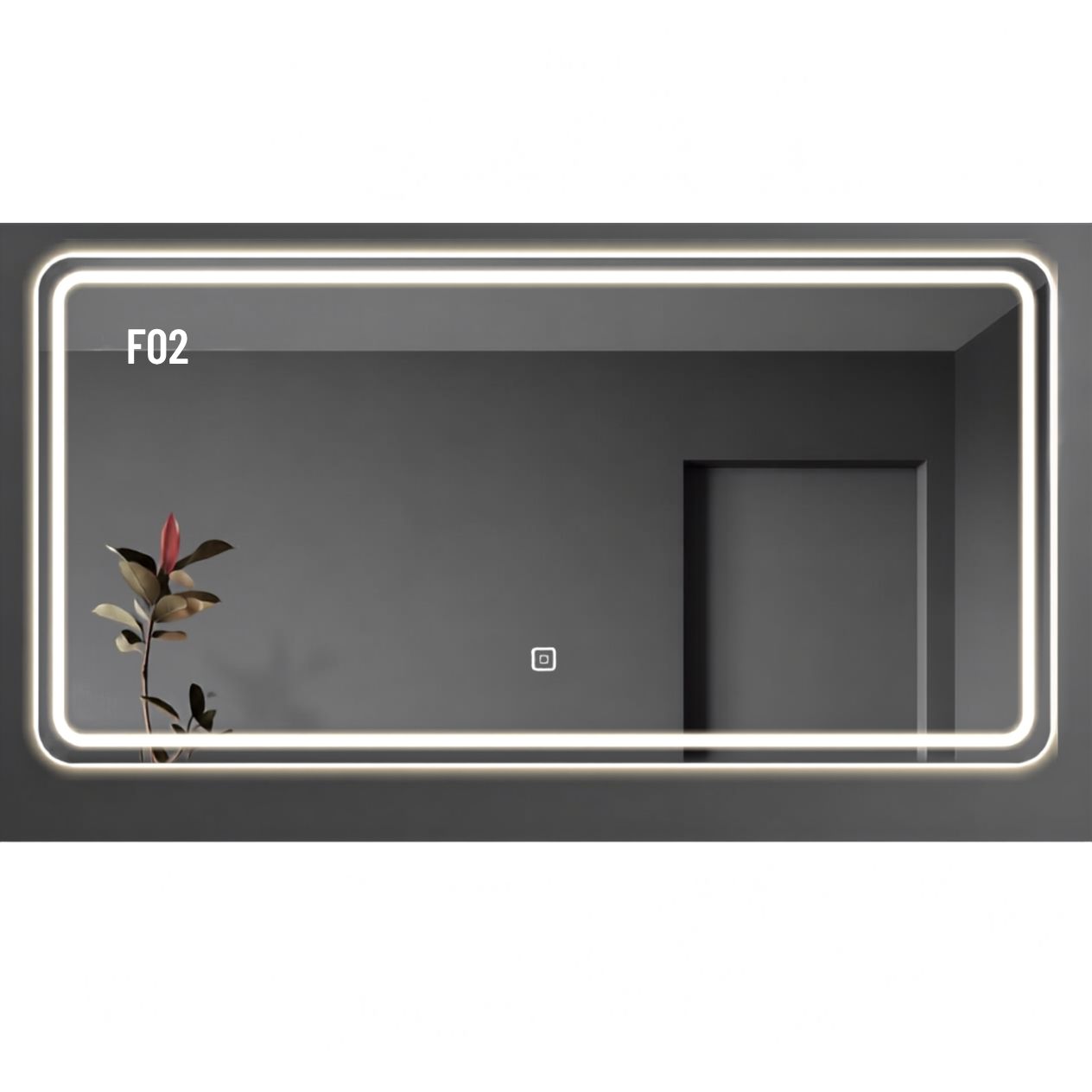 Espejo Rectangular Con Led Baño F02 60 X 80 Cm Desempañador Espejo Rectangular Con Led Baño F02 60 X 80 Cm Desempañador