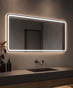 Espejo Rectangular Con Led Baño F02 60 X 80 Cm Desempañador