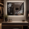 Espejo Rectangular Con Led Baño L-1015 60X80 Cm Desempañador