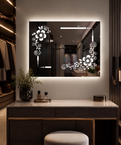 Espejo Rectangular Con Led Baño L-1015 60X80 Cm Desempañador