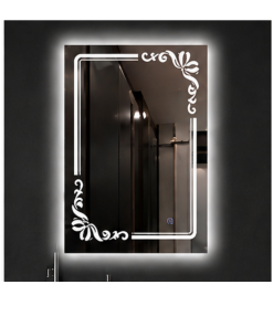 Espejo Rectangular Con Led Baño L-1031 60X80 Cm Desempañador