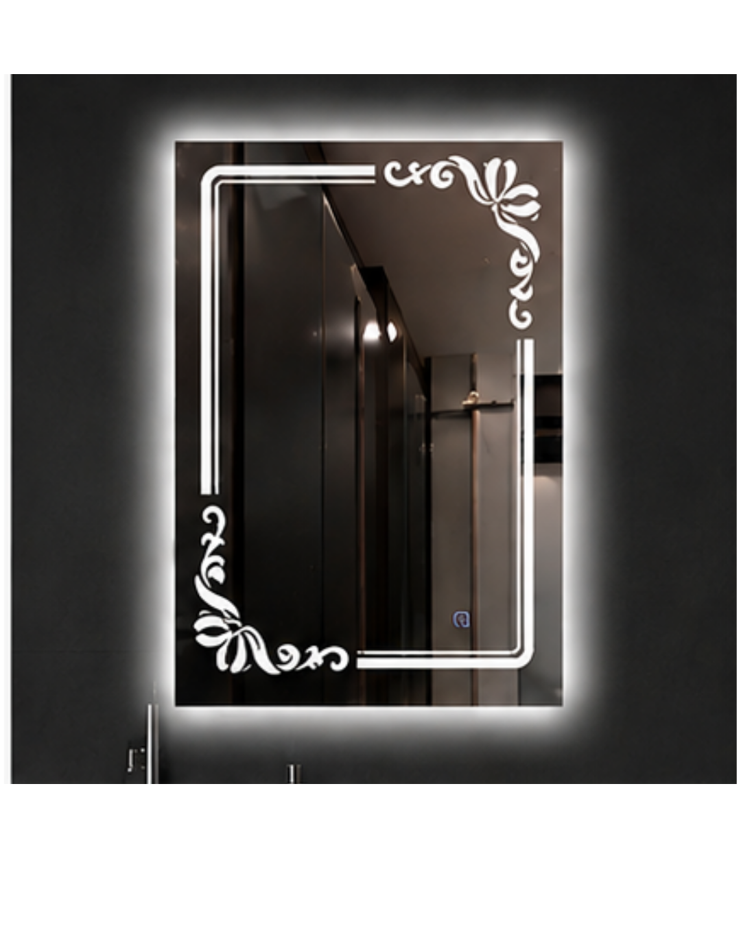 Espejo Rectangular Con Led Baño L-1031 60X80 Cm Desempañador Espejo Rectangular Con Led Baño L-1031 60X80 Cm Desempañador