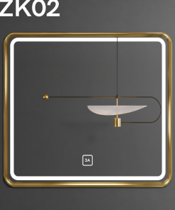 Espejo Rectangular Con Led Baño ZK02 50 X 70 Cm Desempañador