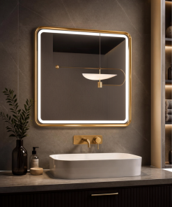 Espejo Rectangular Con Led Baño ZK02 50 X 70 Cm Desempañador
