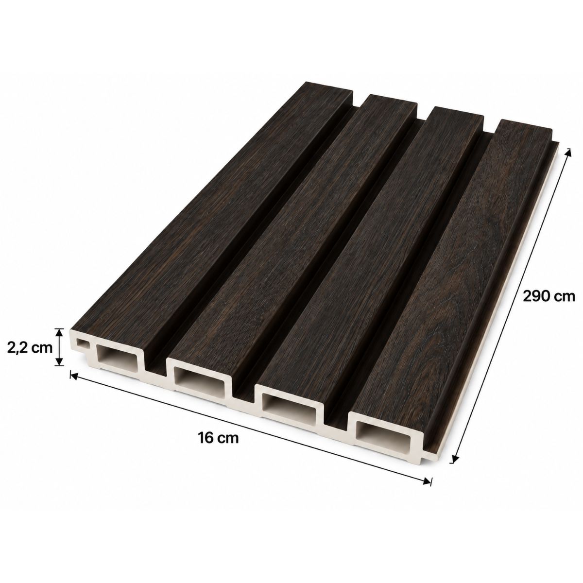 Pack X100 Wpc Simil Madera 2.90x16cm Roble Taba HM 805005-17 Pack X100 Wpc Simil Madera 2.90x16cm Roble Taba HM 805005-17