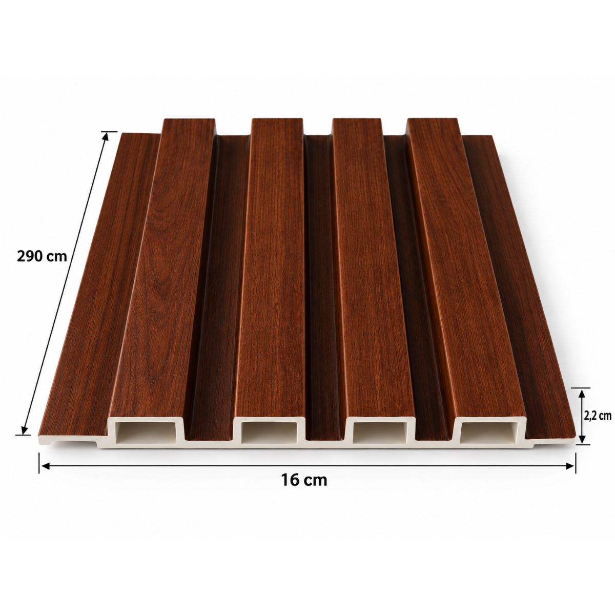 Pack X100 Wpc Simil Madera Lambrin 2.90x16cm Caoba QK7197-30 Pack X100 Wpc Simil Madera Lambrin 2.90x16cm Caoba QK7197-30