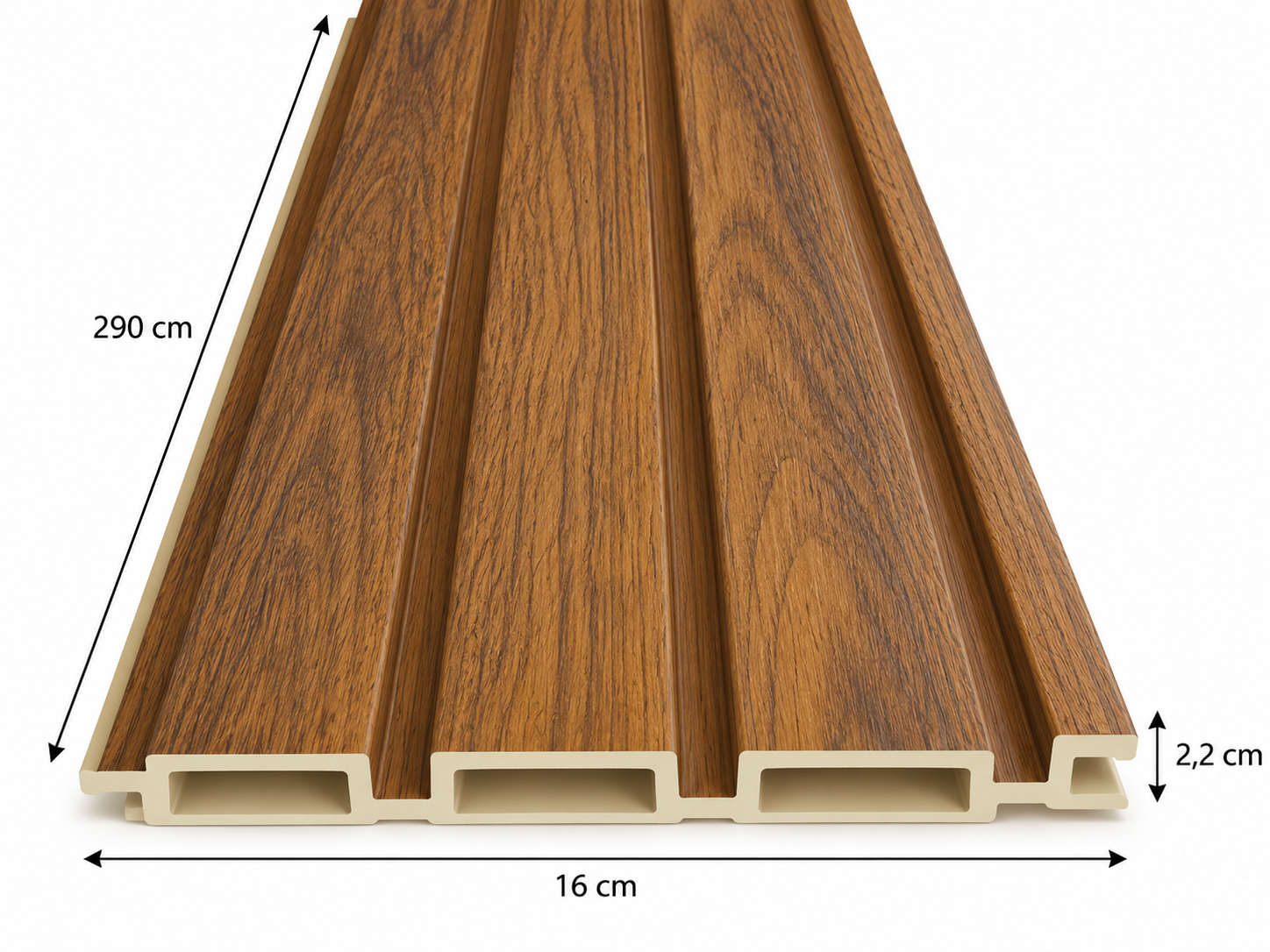 Pack X10 Wpc Simil Madera 2.90x16 cm Roble Miel / 801212-28