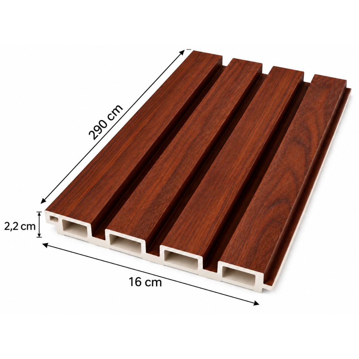 Pack X30 Wpc Simil Madera 2.90x16cm Caoba Rojizo / NB68701-9 Pack X30 Wpc Simil Madera 2.90x16cm Caoba Rojizo / NB68701-9