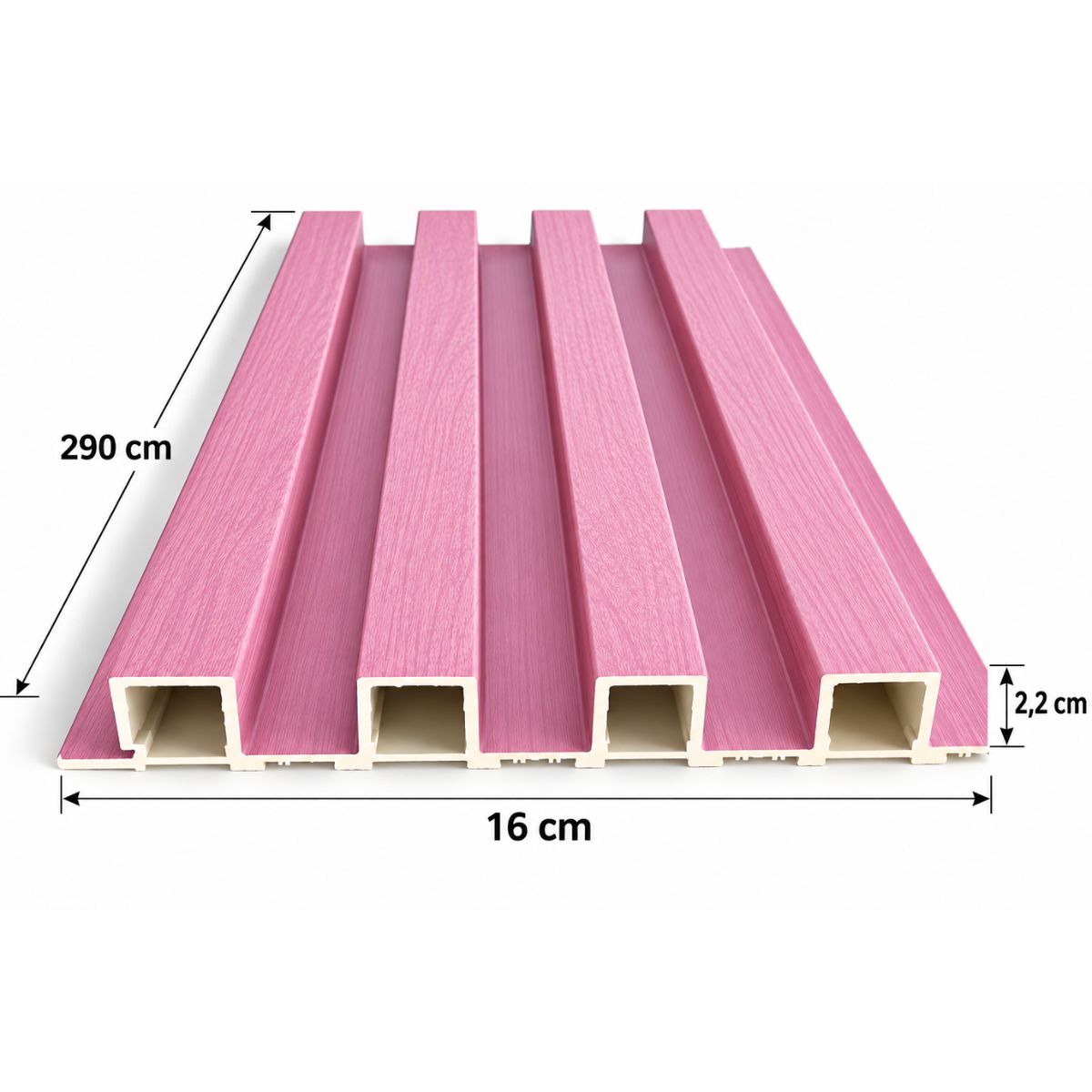 Pack X30 Wpc Simil Madera Lambrin 2.90x16 cm Rosa Q-C1006-2 Pack X30 Wpc Simil Madera Lambrin 2.90x16 cm Rosa Q-C1006-2